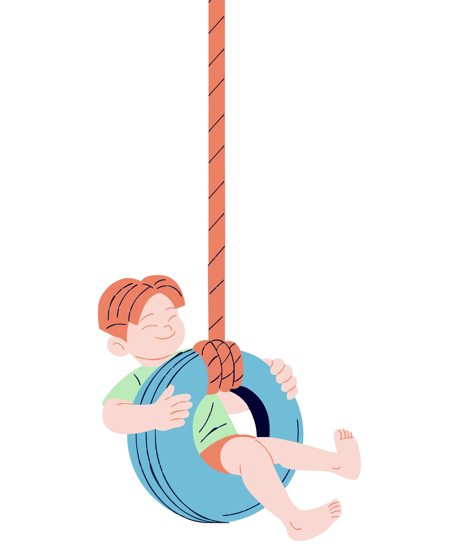 Niño columpiándose